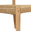 Chaises de patio en bois massif de style Mid-Century avec siège en osier tissé à la main Ziven-133533940