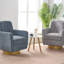 Canapé rotatif à 360 degrés Fauteuil en lin et tissu ergonomique-110803100