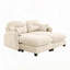 Canapé modulaire en chenille 2 places avec 2 coussins et 2 repose-pieds