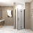 33-32 "X 72" Bifold Shower Door, 1/4"(6Mm) Tempered Glass, Matte Black Aluminum Frame, Explosion Proof Film-123210119