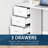 47" Modern Home Office Computer Desk Bookcase Combo Writing Table Workstation With 3 Drawer And Storage Shelf