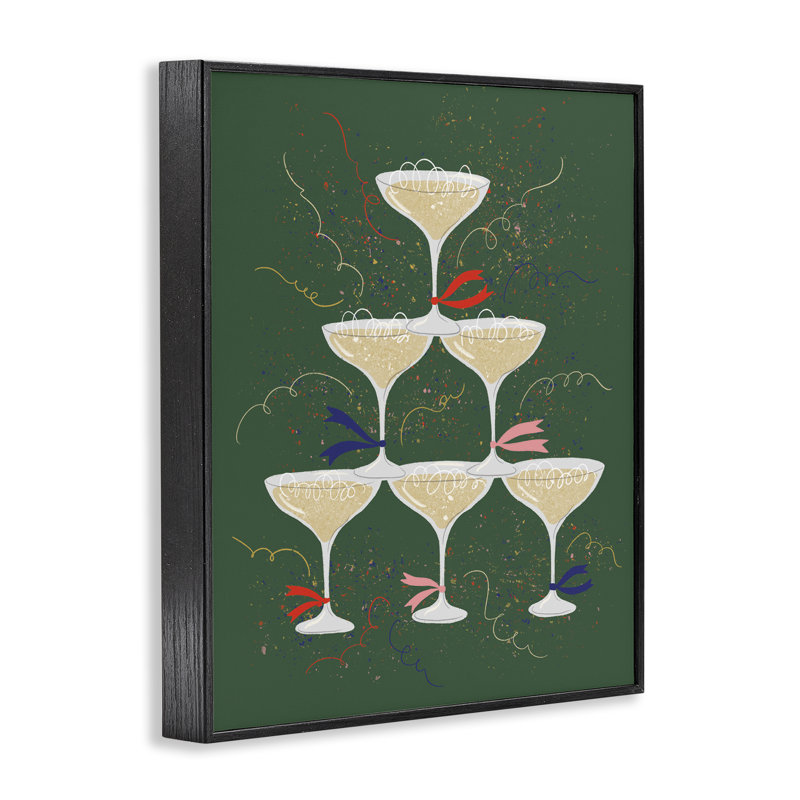  «Celebration Drinks Tower», estampe numérique encadrée par Kristina Hultkrantz, H 20 po x l 16 po