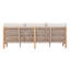 Canapés de patio durables, salon d'extérieur moderne en bois d'acacia de 73 pouces