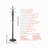 Freestanding Coat Rack Coats Tree Stand With Stable Marble Base & 6 Hooks