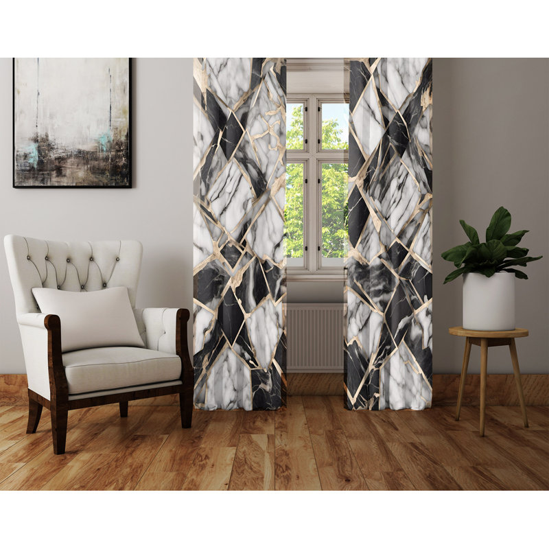 Semi Sheer Curtain Pair, 20" W x 52" L