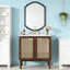 Meuble-lavabo avec lavabo, 2 portes et poignées en métal-786773939