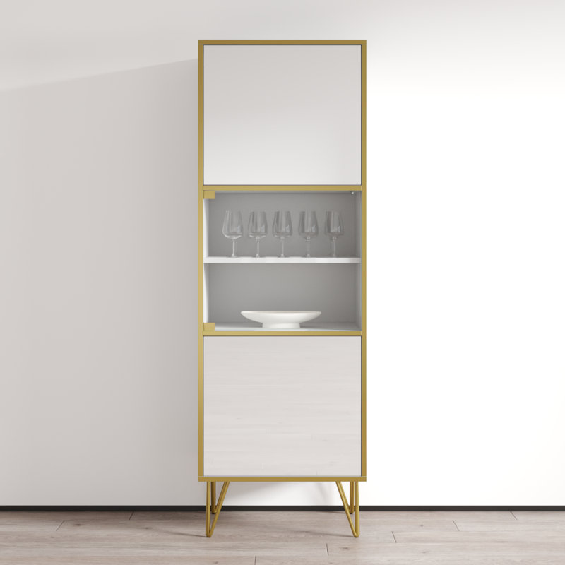 Tyntesfield 24" Bookcase with High Gloss Finish, White