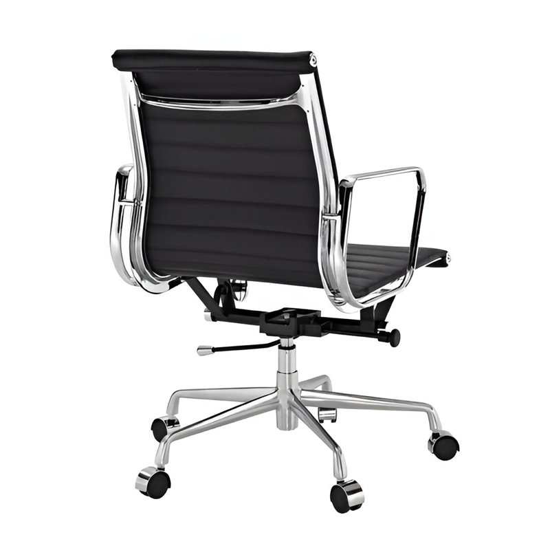 Chaise de bureau à dossier bas Toni, Noir, noir, noir, noir