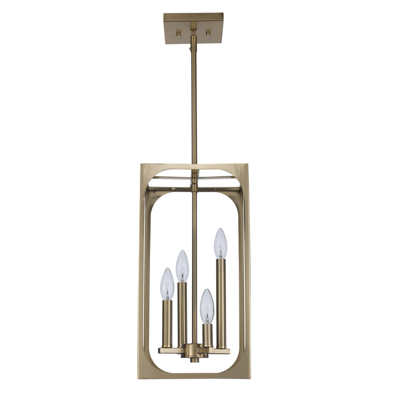 Luminaire suspendu cage 4 lumières Marieliese, Noir