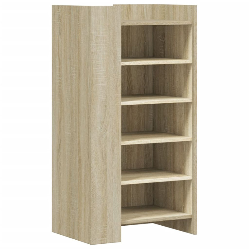 10 Pair Shoe Storage Cabinet, Sonoma Oak