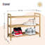 Bamboo Shoe Rack for Shoe Storage | Multi-Purpose  3-Tier Wooden Shoe Shelf L69 W28 H54.5 cm