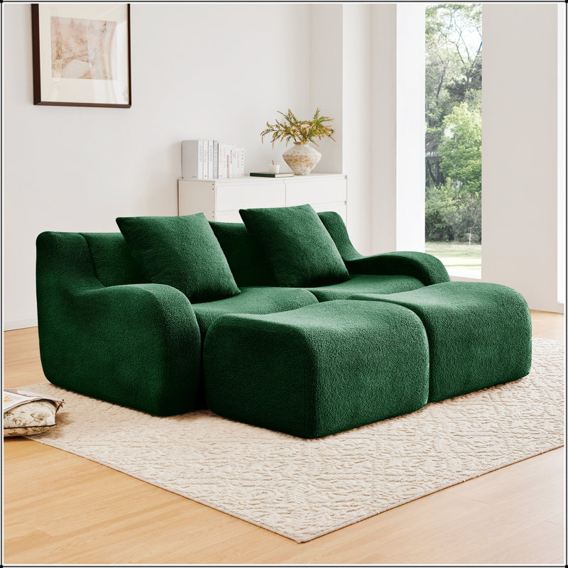 Canapé doux en tissu désossé avec support ergonomique et conception antidérapante pour les salons