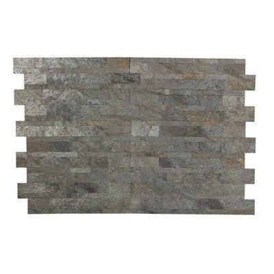 Échantillon - Carrelage carreaux gris perle émeraude gris foncé en quartz véritable Flexrock