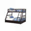 Lit superposé simple au-dessus de grand lit en bois de pin convertible avec capacité de 220 lb pour la chambre d'amis
