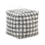 Repose-pieds rembourré en tissu moderne à motif de poufs carrés, pouf de sol antidérapant, fauteuil à billes pour une assise et un décor polyvalents