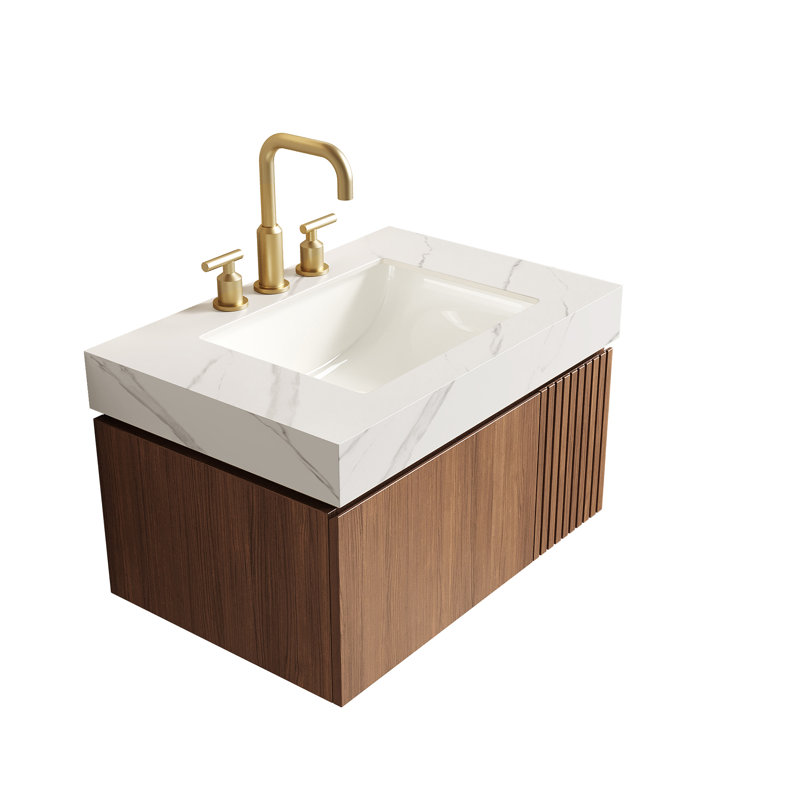 Meuble-lavabo 30 po avec lavabo, 30", Carrara White