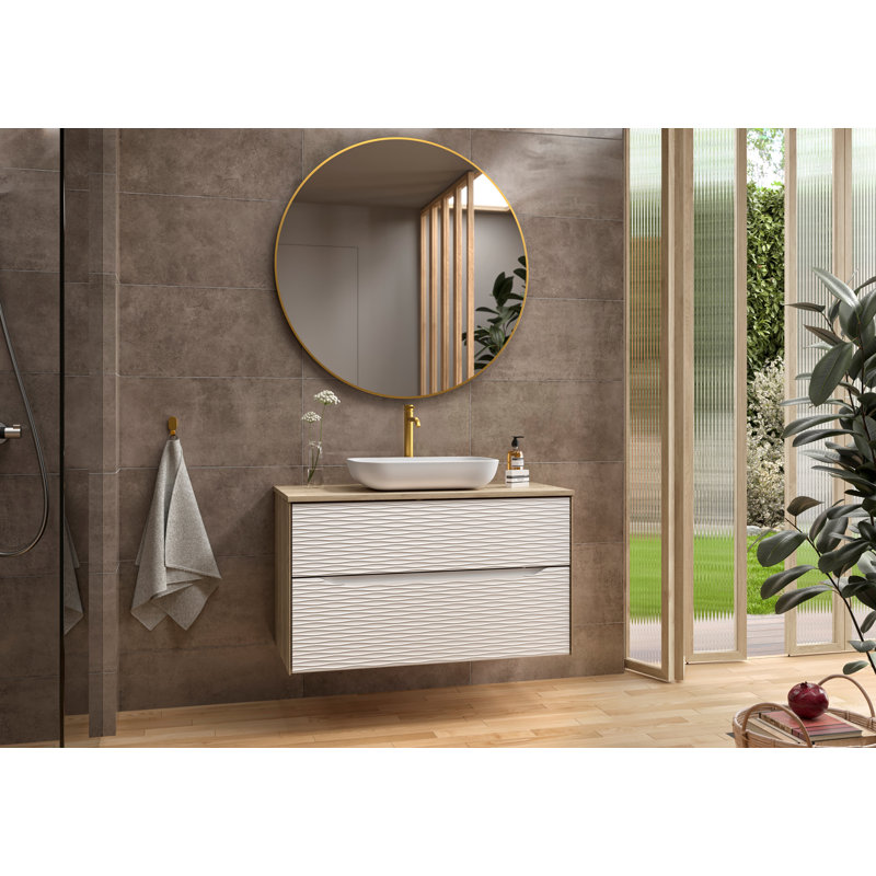 Bathroom Vanity Cabinet SAHARA Collection by DAX, Matt Mink/Oak