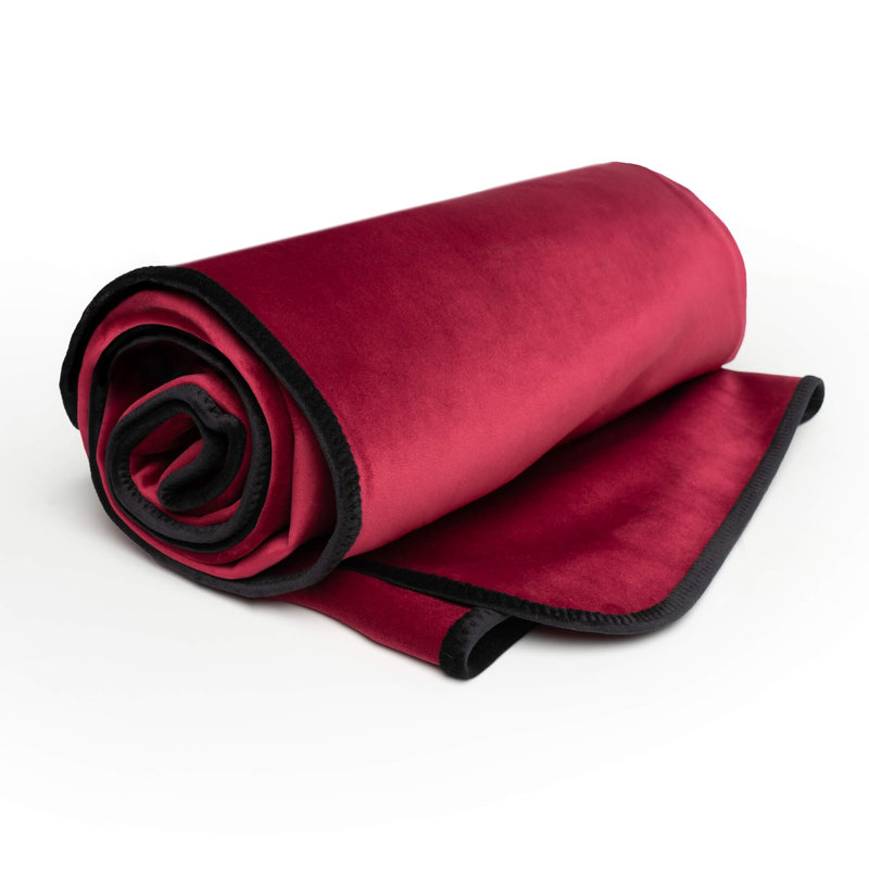Waterproof Throw Blanket, Protector for People and Pets, Leak Proof Moisture Barrier - Small Size, Red