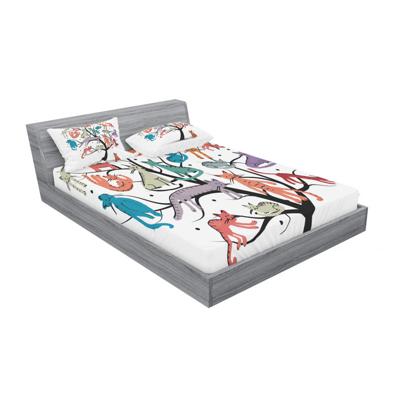 Microfiber Sheet Set, Queen Sheet Set with Fitted Sheet