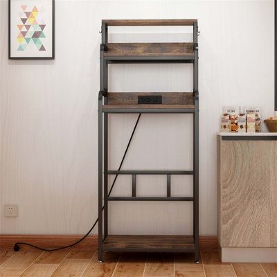 Mini-réfrigérateur à 4 niveaux Vintage avec rangement, four à micro-ondes polyvalent et support pour dortoir de bureau à domicile