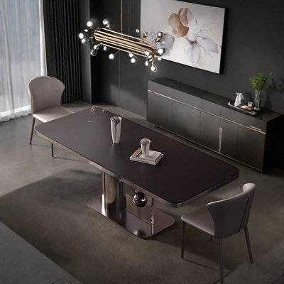 Light luxury rectangular modern dining table