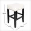 26-inch Backless Ivory Leather Counter Stool (Set of 2)