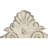 33" Distressed White Wood Carved Wall Decor, Farmhouse Wall Scroll Over The Door Decor