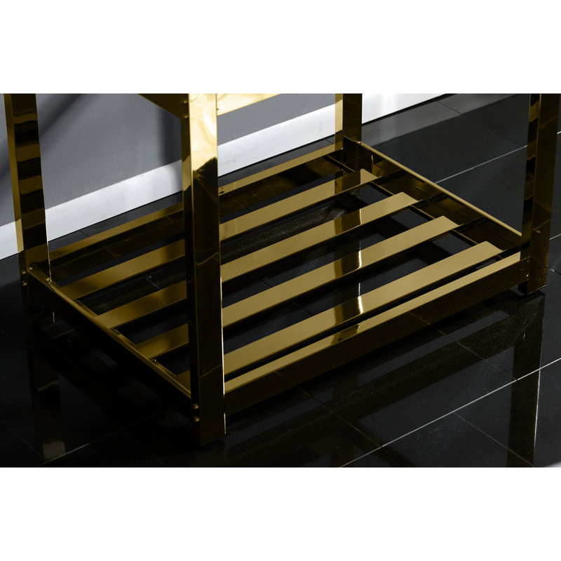 Meuble-lavabo simple 31 po Fauceture, Laiton poli