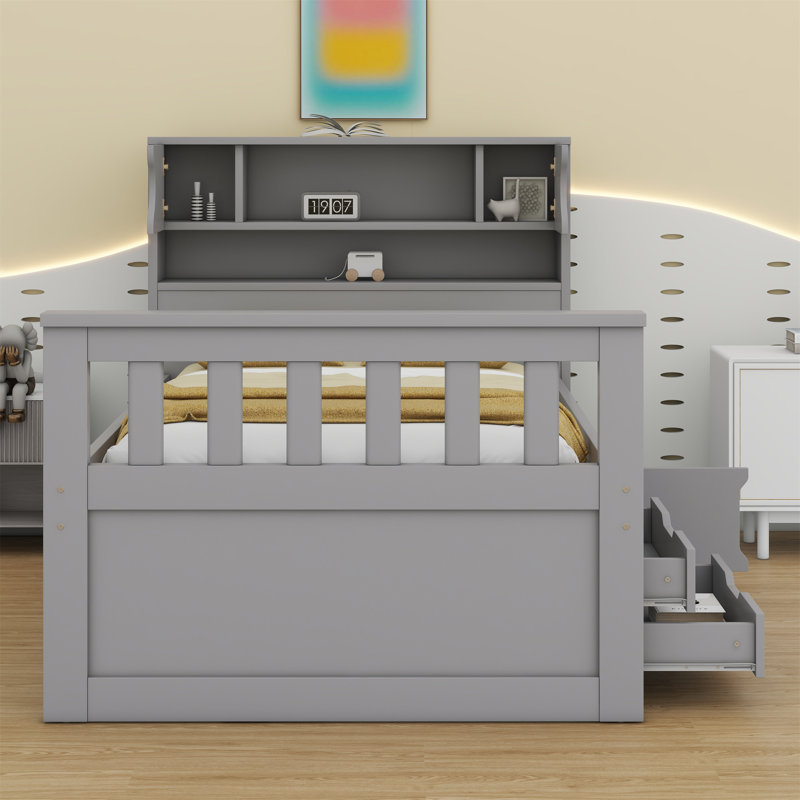 Blasone Bookcase Bed, Gray