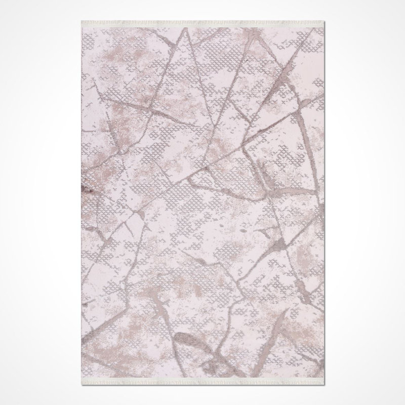 Tapis crème moderne antidérapant lavable à la machine, Tapis de couloir 2 pi 8 po x 6 pi 7 po