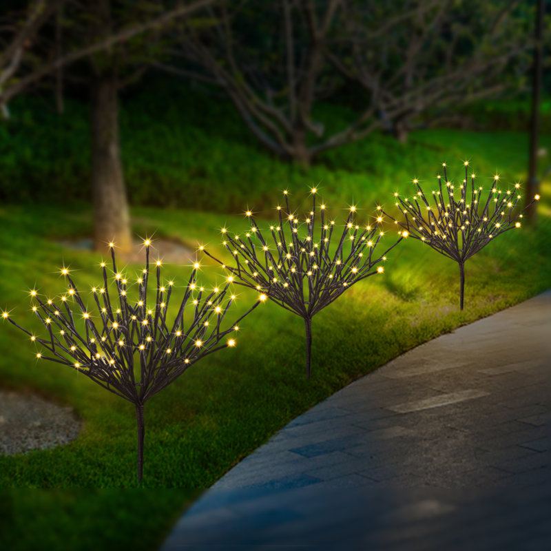 Ensemble de lumières de chemin à énergie solaire brun à basse tension