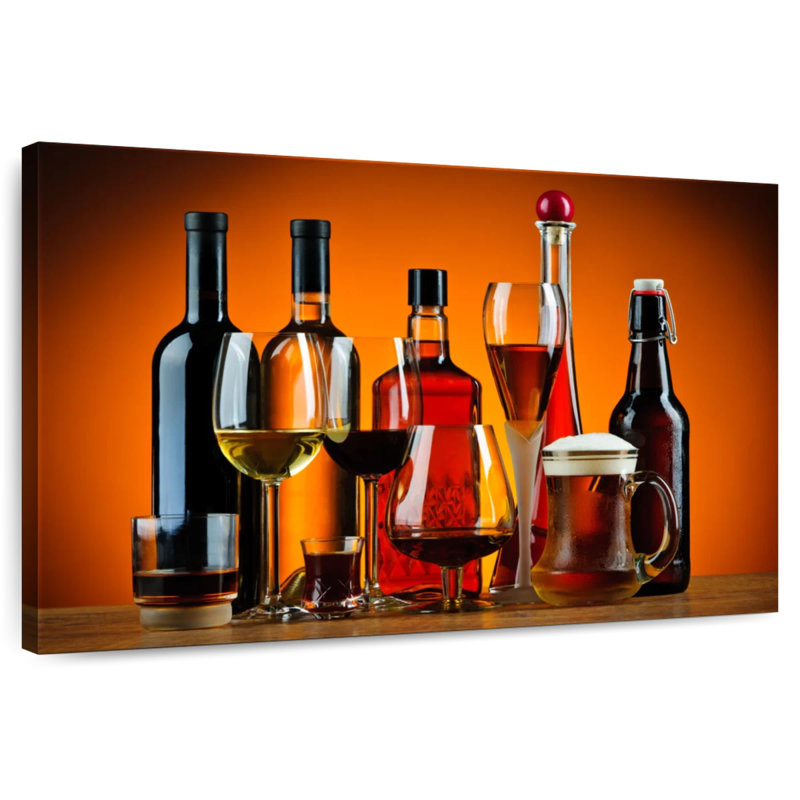 Yarlin Glasses Of Alcohol, 34" H x 51" W