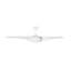Visual Comfort Fan Topan Smart 52 LED Indoor Ceiling Fan with Threaded Downrod, Matte White ABS blades and Handheld Remote-976652458