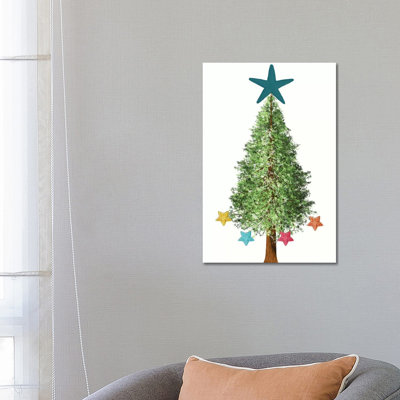 Coastal Christmas 1 Piece Wrapped Canvas Wall Art