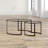 Lauretta 36" Glass And Steel Round Nested Coffee Tables-2141362531