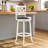 Swivel Upholstered Stool with Solid Wood Frame-791578194-791578199