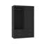 Armoire penderie haute avec tablettes réglables, armoire de rangement pour vêtements en panneau de particules, finition noire