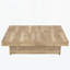 Table basse carrée en placage avec plateau coulissant et beaucoup de rangement-496815723