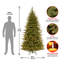 The Holiday Aisle® Nordic Spruce Slim Tree with Clear Lights-864900675