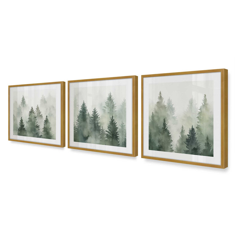 «Green Haze Woodland», Or poli, H 13,75 po x l 13,75 po