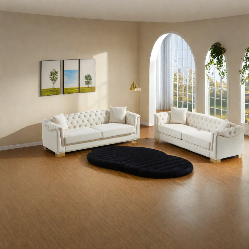Luxueux canapés en velours de style Chesterfield moderne pour la maison