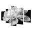 Pivoine blanche et noire Elegnce I - et - art mural traditionnel pour salon diamant