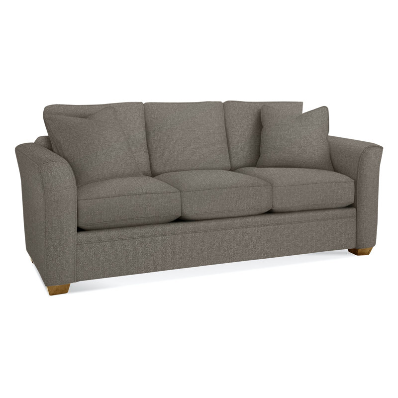 Bridgeport 85'' Upholstered Sofa, Havana Finish, Gray Sugar Performance; 0863-84