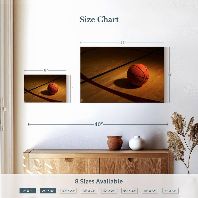 Ballon de basketball Sireci, H 16 po x l 24 po