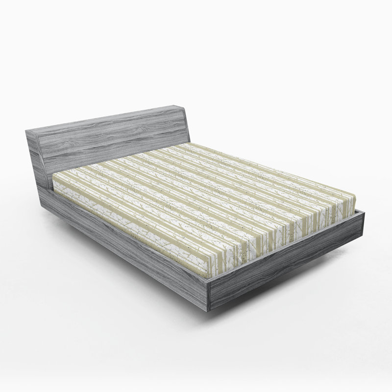 Ensemble de 2 draps-housse dégradés Ambesonne bleu sarcelle très clair bleu pâle et blanc, Drap-housse pour très grand lit