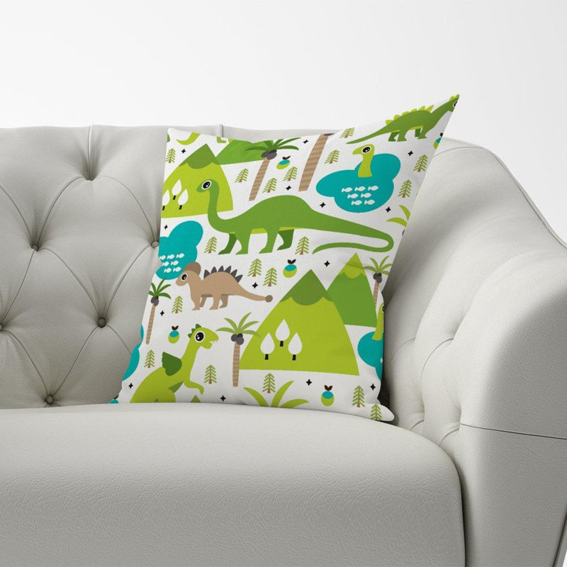 Pelley BABY DINOSAUR PRINT Square Throw Cushion