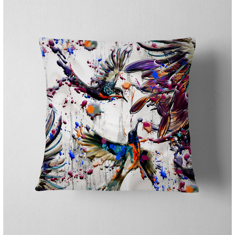 Throw Pillow With Insert, Multi Abstract 15, 20"H x 20"W