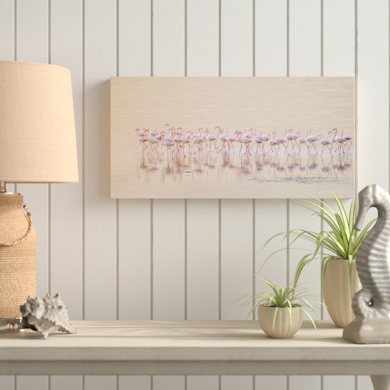 " Marching Pinks ", 24" H x 48" W x 1.5" D