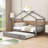 Wood Daybed with Twin Size Trundle, Legs and Slats-824170336-824170363