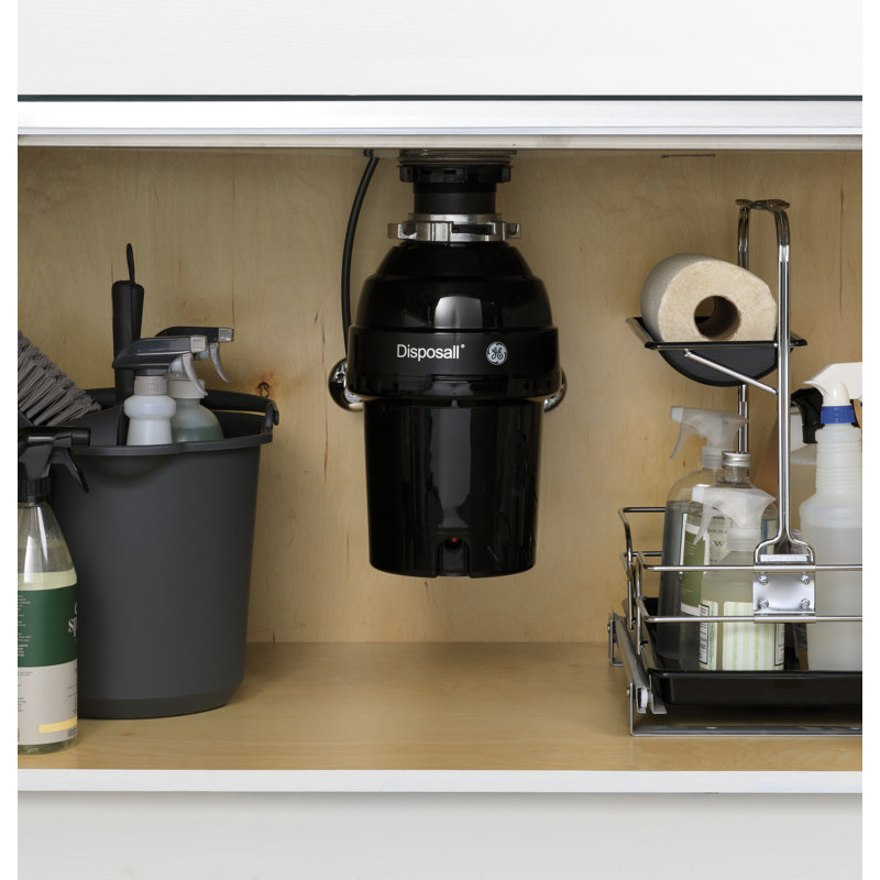 GE 3/4 HP Continuous Feed Black Garbage Disposer